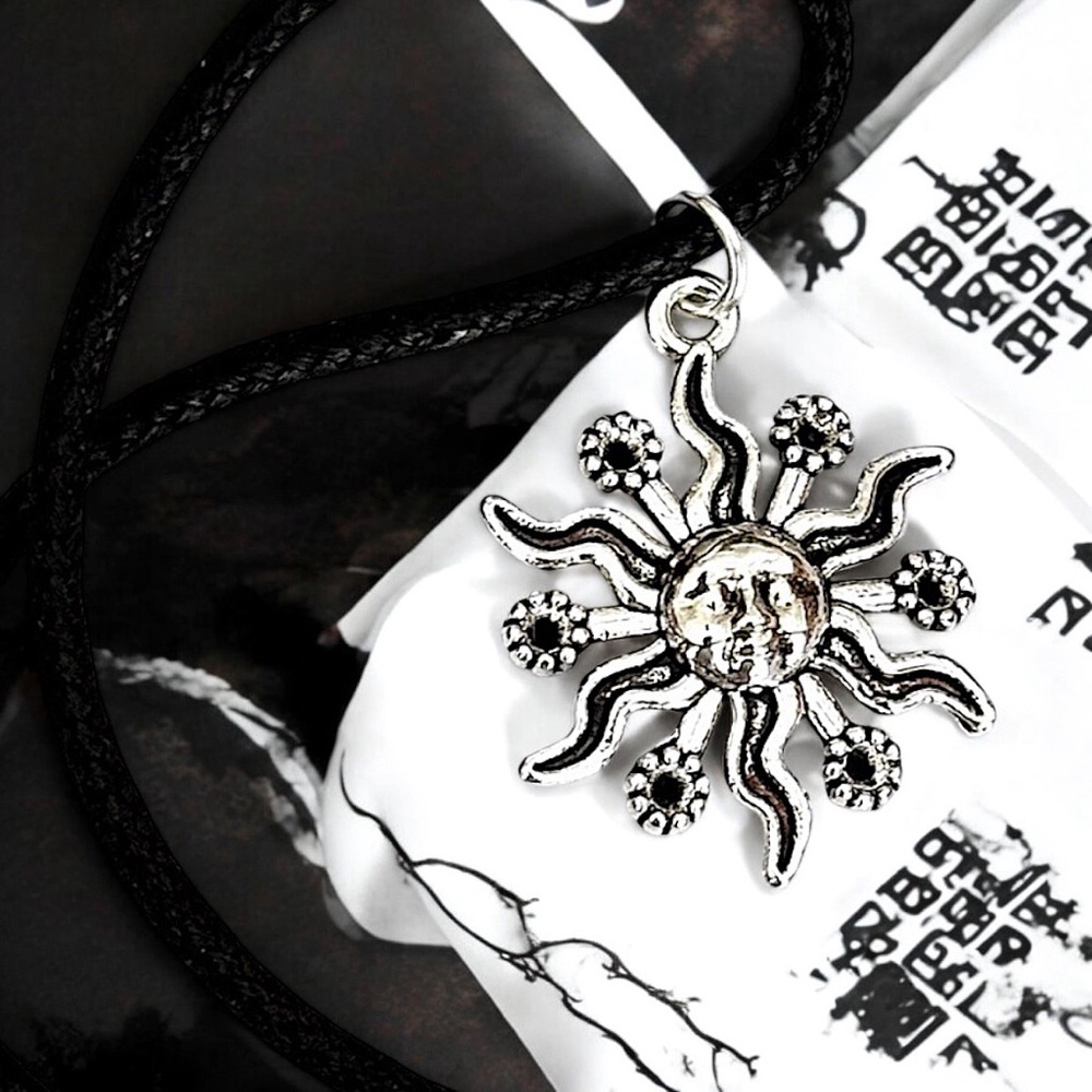 5 For $25💫Silver Cosmic Celestial Sun Pendant Necklace